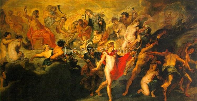 Reproduction of “The Council of the Gods” by Peter Paul Rubens – Baroque Mythological Painting