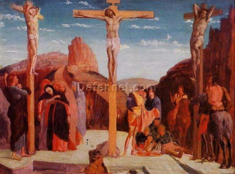 Edgar Degas The Crucifixion (after Mantegna) – Religious Oil Painting Reproduction on Canvas (1861)