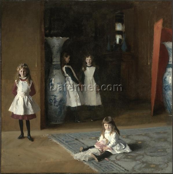 Reproduction of The Daughters of Edward Darley Boit by John Singer Sargent – 1882 Realist Portrait