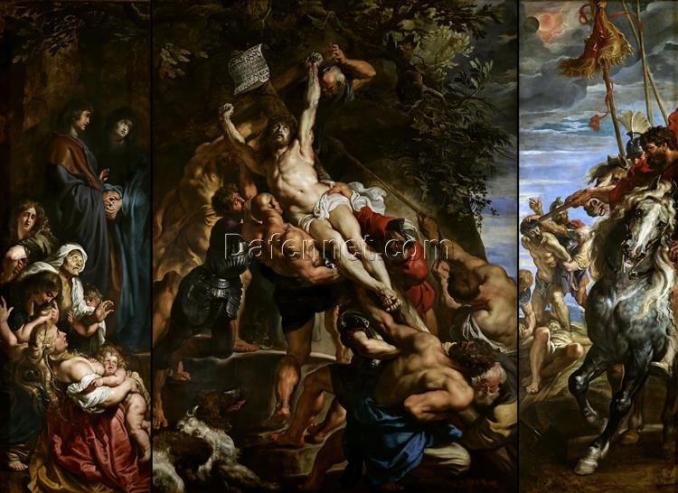 Rubens’ The Elevation of the Cross – Large-Scale Baroque Religious Oil Painting Reproduction