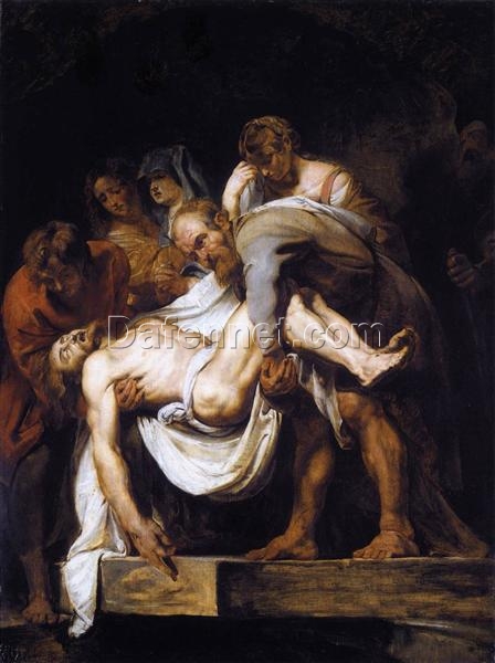 Peter Paul Rubens – The Entombment (1611) – Baroque Oil on Board Painting