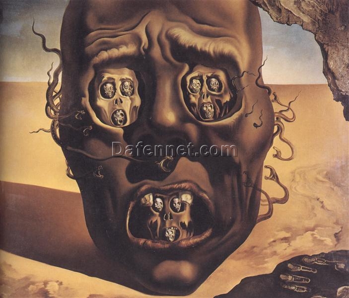 The Face of War” – Surrealist Allegorical Painting Inspired by Salvador Dali (1940-1941)