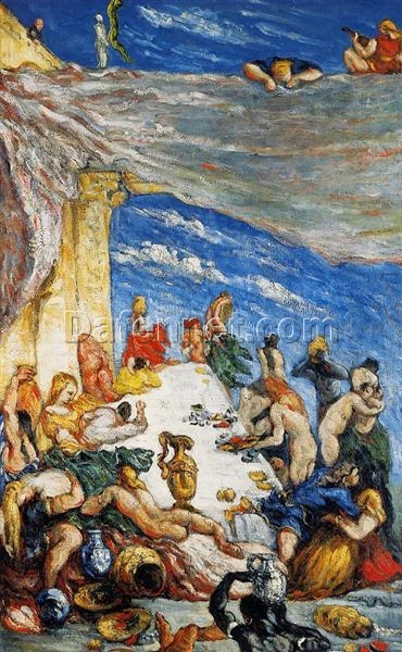 The Banquet of Nebuchadnezzar” by Paul Cézanne – Impressionist Oil Painting (130 x 81 cm)