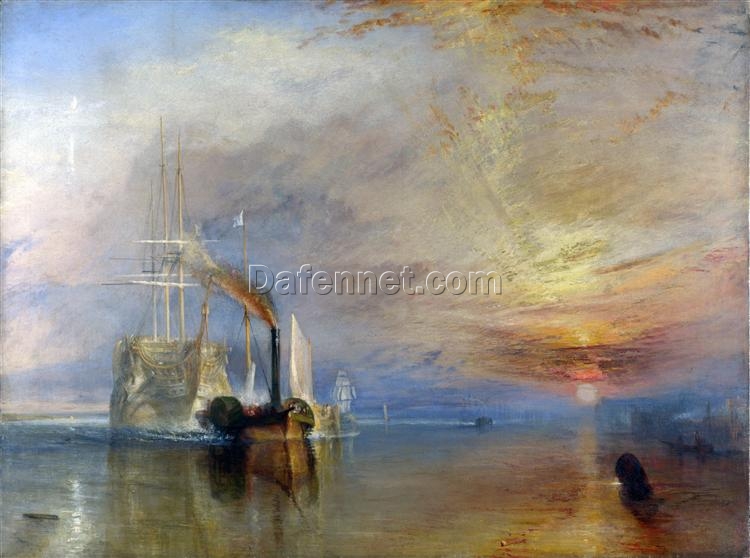 Custom Oil Reproduction of The Fighting Temeraire by J.M.W. Turner – 1839 Romantic Maritime Painting