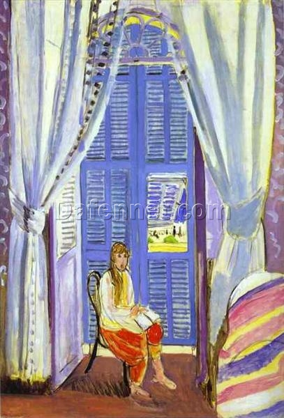 Custom Oil Painting Inspired by Matisse – ‘The French Window at Nice’ (1919) – Expressionist Landscape on Canvas