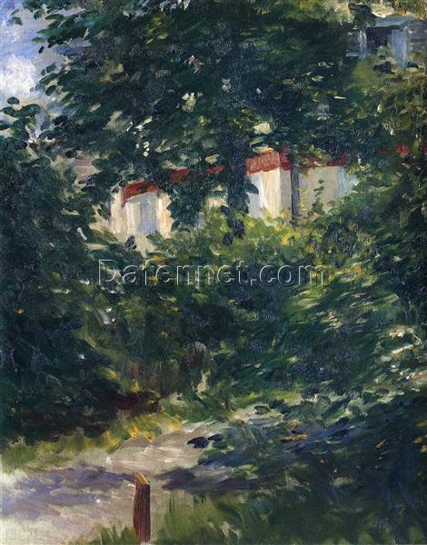 The Garden Around Manet’s House – Inspired by Edouard Manet’s 1882 Realist Landscape