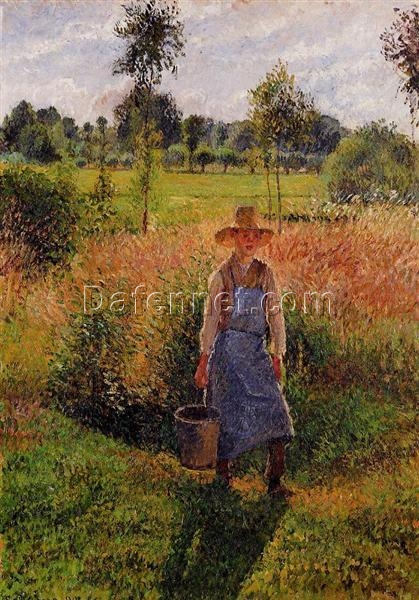 The Gardener, Eragny in Afternoon Light” (1899) – Impressionist Masterpiece by Camille Pissarro