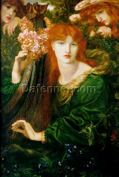 Romanticism Oil Painting Reproduction: The Garland by Dante Gabriel Rossetti