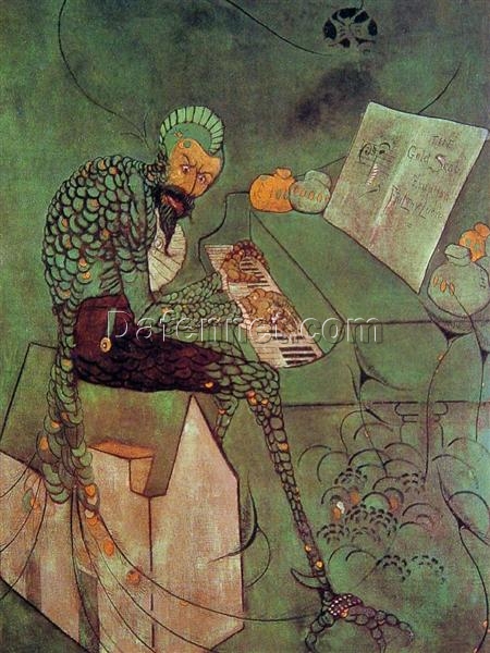 The Gold Scab by James Whistler – 1879 Japonism Oil Painting, Eruption in Frilthy Lucre