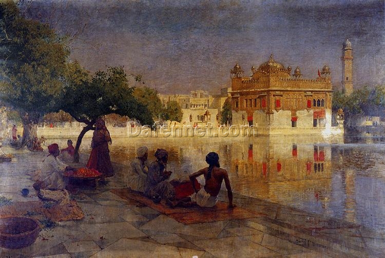 Custom Oil Reproduction of Edwin Lord Weeks’ The Golden Temple, Amritsar – 1890 Orientalist Landscape Painting