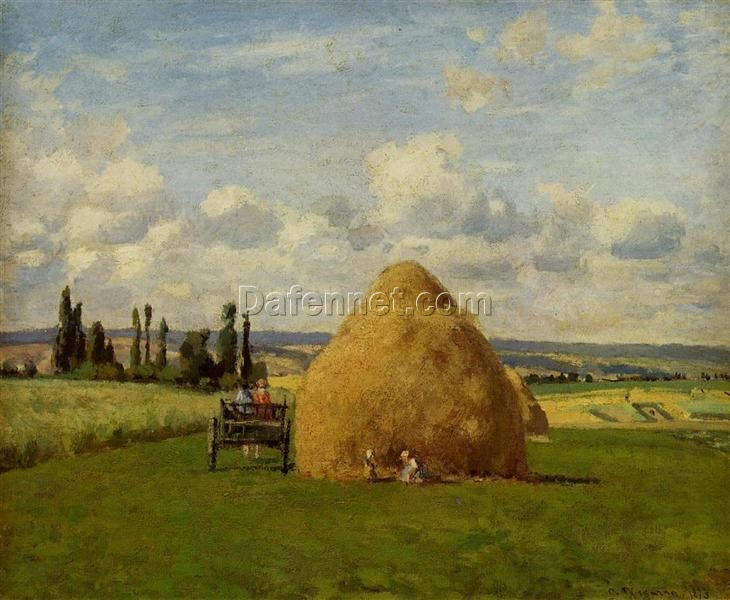 The Haystack, Pontoise” by Camille Pissarro – 1873 | Timeless Impressionist Landscape