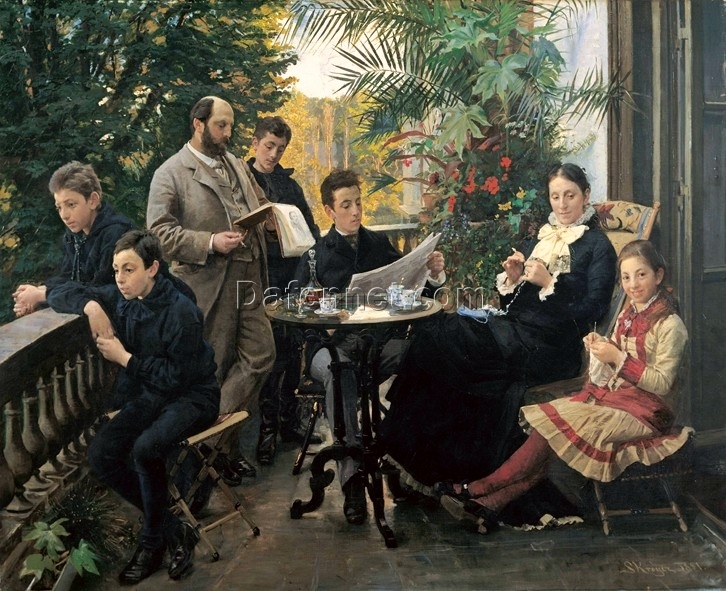 The Hirschsprung Family by Peder Severin Kroyer – 1881 Realism Portrait Reproduction