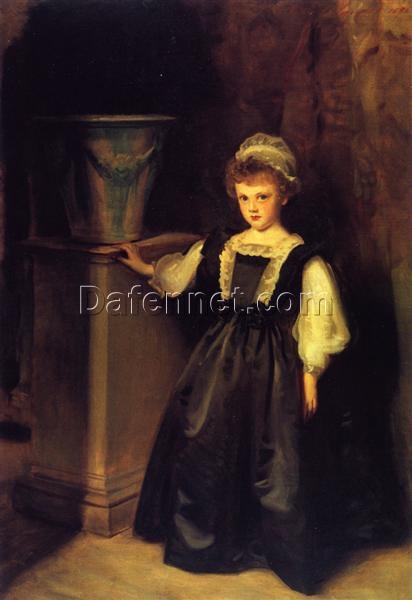 1896 John Singer Sargent Portrait of The Honorable Laura Lister – Realist Oil Painting on Canvas