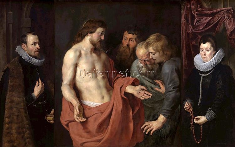 The Incredulity of St. Thomas – 17th Century Baroque Religious Painting by Peter Paul Rubens (1613-1615)