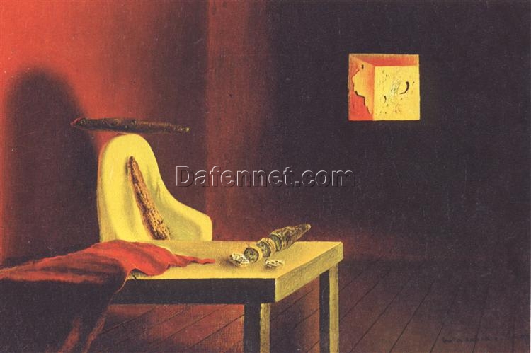 The Invisible Man – Surrealist Interior Oil Painting Inspired by Salvador Dali