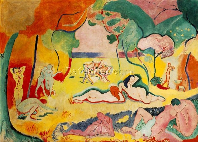 Custom Oil Painting Inspired by Henri Matisse – ‘The Joy of Life’ (1905-1906) – Fauvist Genre Painting on Canvas