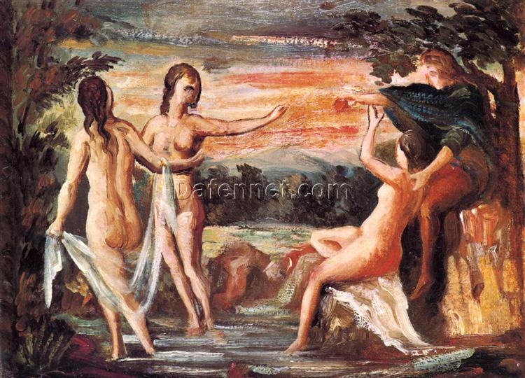 Paul Cézanne “The Judgment of Paris” – 1864 | Mythological Art, Romanticism Oil on Canvas