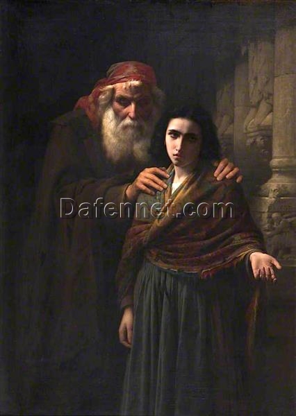 Hand-Painted Pierre-Auguste Cot ‘The Last Support’ Oil Painting – Classical Genre Art on Canvas from Dafen Village Studio