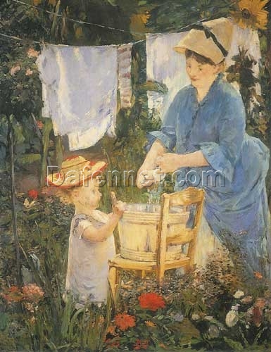 The Laundry – Inspired by Edouard Manet’s 1875 Impressionist Genre Painting