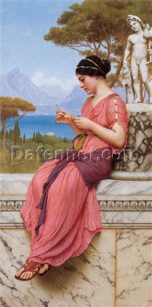 The Love Letter by John William Godward | 1913 Neoclassical Oil Painting