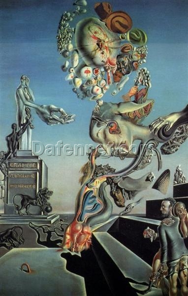 The Lugubrious Game – Surrealist Symbolic Oil Painting Inspired by Salvador Dali