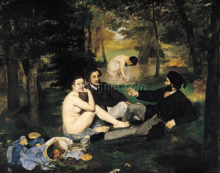 The Luncheon on the Grass – Inspired by Edouard Manet (1862-1863) Realist Oil Painting