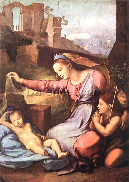 “The Madonna of the Blue Diadem” (1510-1511) by Raphael | High Renaissance Religious Painting