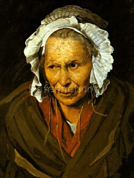 Théodore Géricault The Madwoman, or The Obsession of Envy – Realism Portrait Oil Reproduction on Canvas