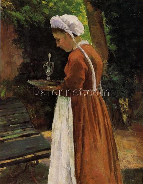 Camille Pissarro – “The Maidservant” (1875) Realist Portrait, Oil on Canvas