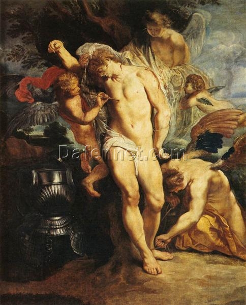 St. Sebastian’s Martyrdom – Peter Paul Rubens’ Baroque Masterpiece in Oil on Canvas