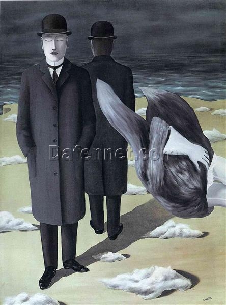 The Meaning of Night Inspired by René Magritte – 1927 Surrealist Symbolic Oil Painting, Canvas (139×105 cm)