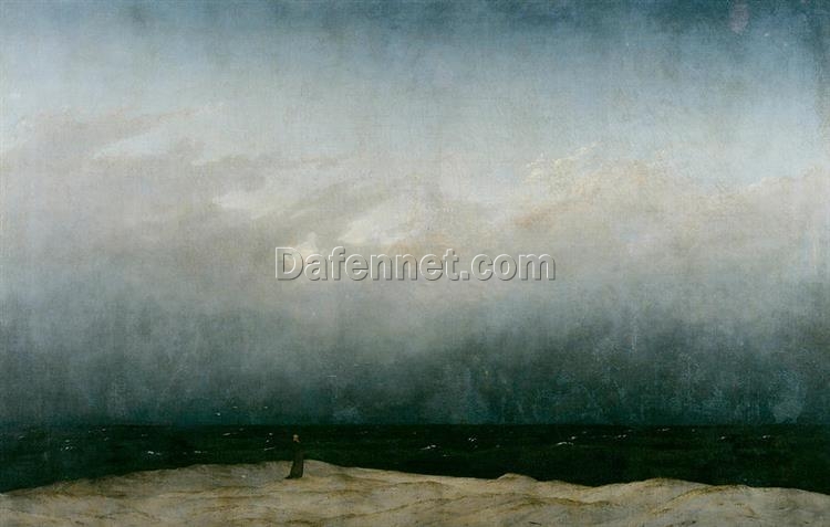 Caspar David Friedrich’s The Monk by the Sea – 1808-1810 Romantic Landscape Painting Replica