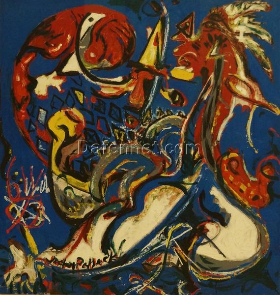 Inspired by Jackson Pollock’s The Moon-Woman Cuts the Circle (1943) – Abstract Expressionism Oil on Canvas (104 x 109.5 cm)