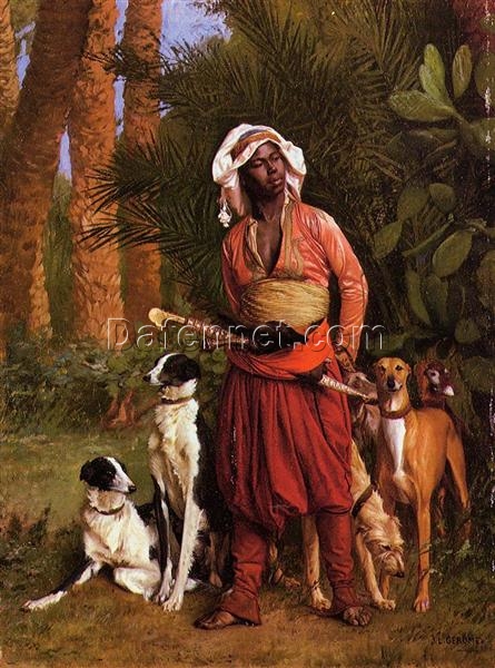 The Negro Master of the Hounds by Jean-Léon Gérôme | Orientalist Genre Painting, Oil on Canvas