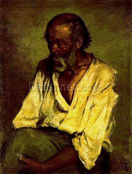 Realistic Oil Portrait Inspired by Pablo Picasso – ‘The Old Fisherman’ on Canvas