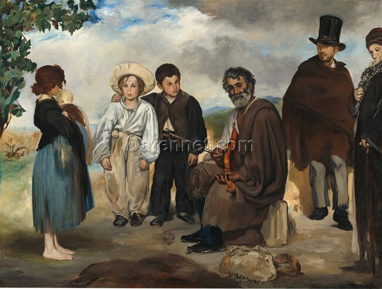 The Old Musician – Inspired by Manet’s Iconic 1862 Realism Genre Painting, Oil on Canvas