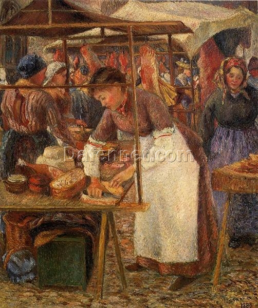 The Pork Butcher” – 1883 Oil Painting by Camille Pissarro