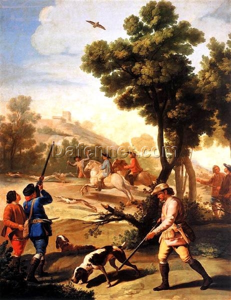 The Quail Shoot by Francisco Goya | A Stunning 1775 Romantic Genre Painting