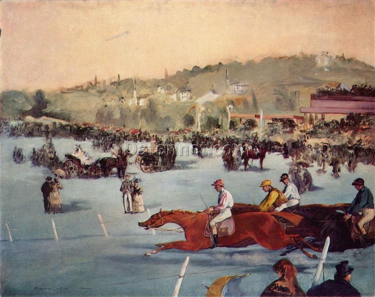 The Races in the Bois de Boulogne – Inspired by Edouard Manet’s 1872 Genre Painting