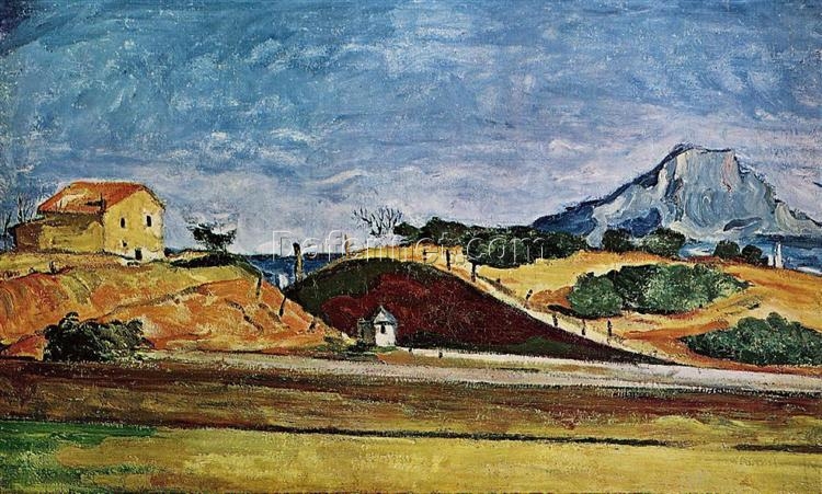 Paul Cézanne’s “The Railway Cutting” – 1870 Impressionist Landscape Oil Painting