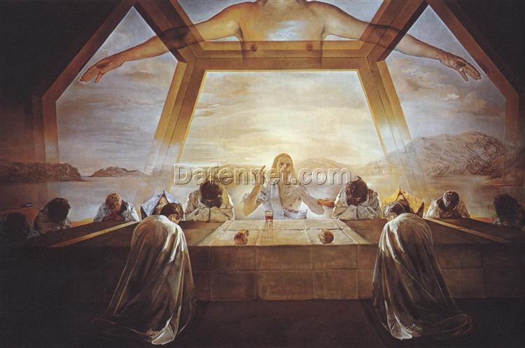 Inspired by Salvador Dali: The Sacrament of the Last Supper – Surrealist Religious Oil Painting on Canvas