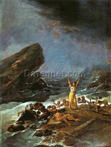 The Shipwreck by Francisco Goya – 1793-1794 Romanticism Maritime Genre Painting, Bowes Museum