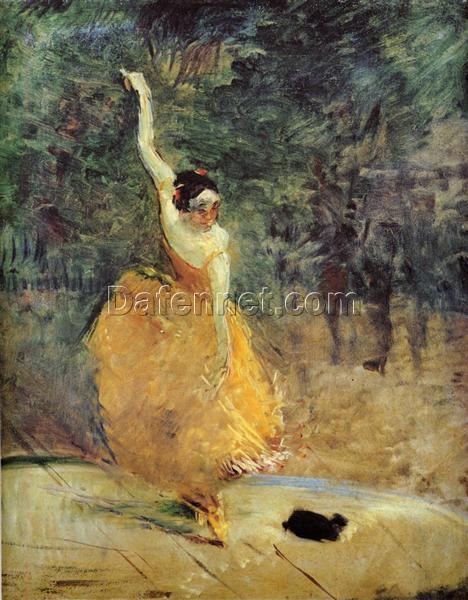 The Spanish Dancer – Henri de Toulouse-Lautrec, 1888 Post-Impressionist Oil Painting on Canvas