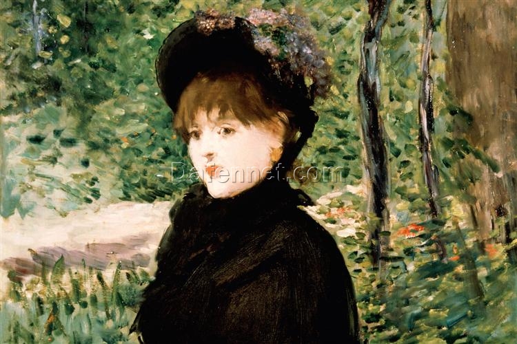 Oil Painting Inspired by Edouard Manet: The Stroll (Promenade) 1880 Portrait on Canvas