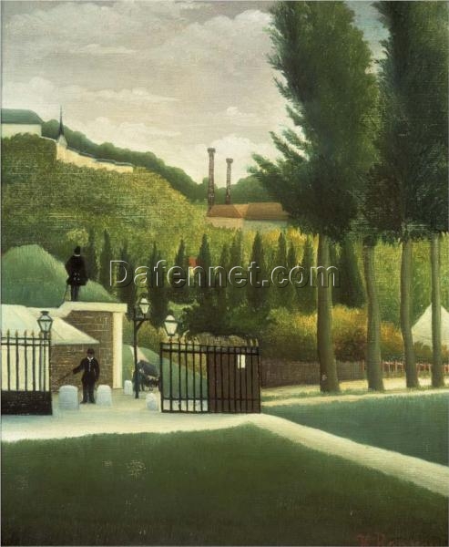 Premium Reproduction of Henri Rousseau’s “The Toll House” – Cityscape Oil Painting for Home Decor