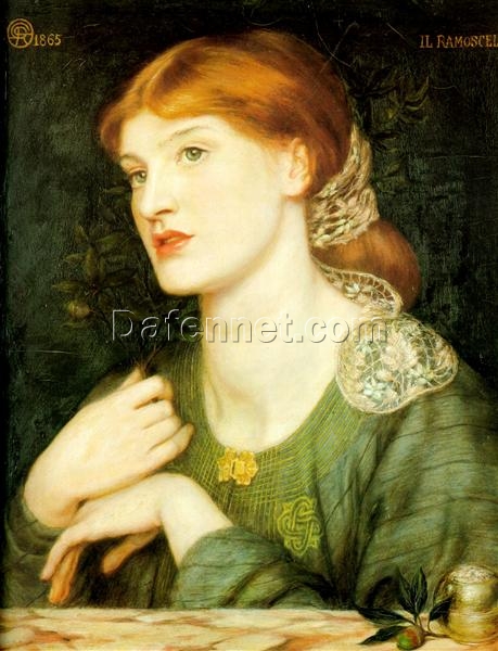 The Twig by Dante Gabriel Rossetti – Romantic Oil Portrait Painting on Canvas