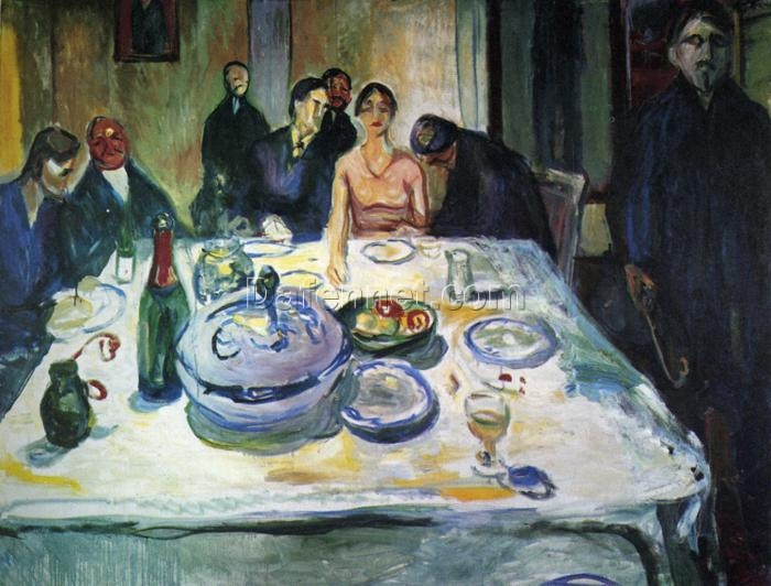 The Wedding of the Bohemian by Edvard Munch – 1925 Expressionist Oil Painting