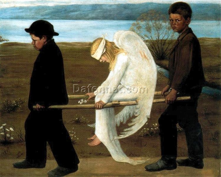 Symbolist Masterpiece – The Wounded Angel, 1903 by Hugo Simberg, High-Quality Replica