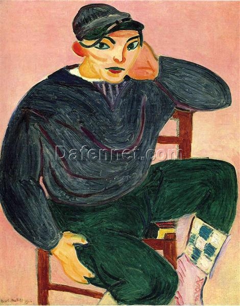 Henri Matisse Inspired Expressionist Portrait – ‘The Young Sailor II’ (1906) – Hand-Painted Oil on Canvas