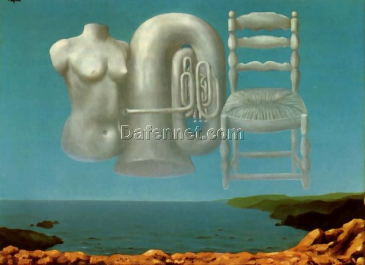 Threatening Weather Inspired by René Magritte – 1929 Surrealist Still Life Oil Painting, Canvas (54×73 cm)